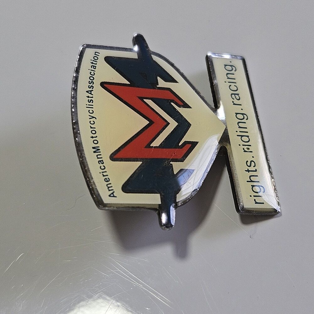 Original AMA Pin Rights Riding Racing American Motorcyclist Association Chevron - Picture 8 of 9